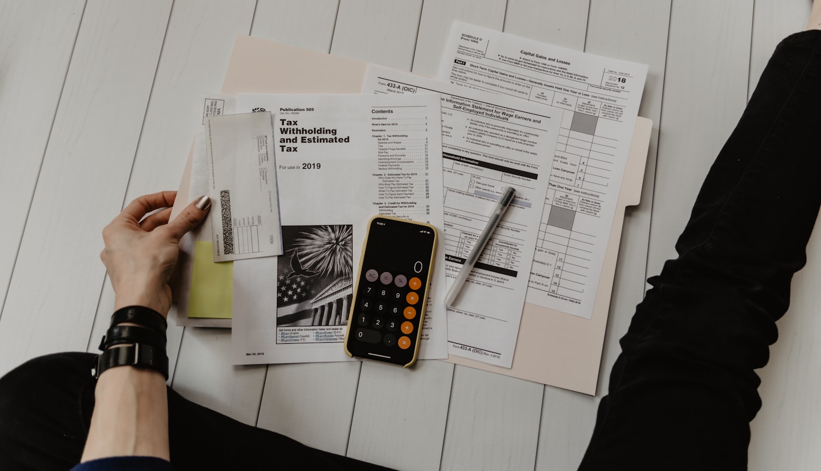Paperwork and admin at a desk