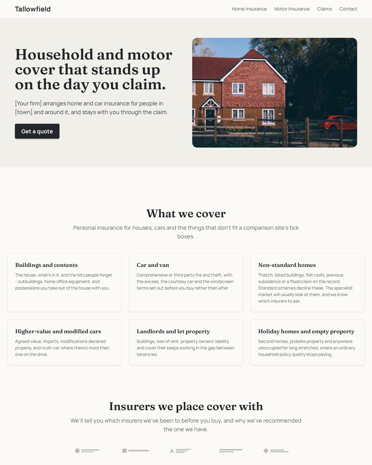 Tallowfield template